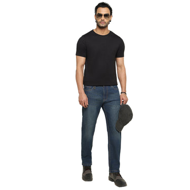 RED CHIEF Dark Blue Cotton Poly Lycra Jeans for Men O-8560200 206