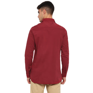 Red Chief Maroon Solid Casual Shirt for Men O-8110069 376