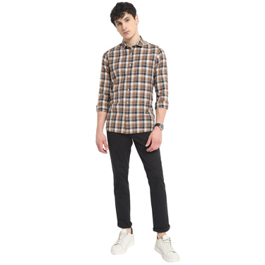 Red Chief Black/Brown Casual Shirt for Men O-8110076 117