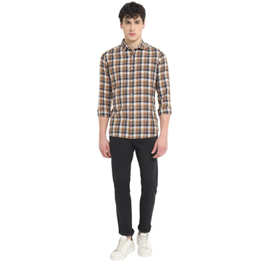 Red Chief Black/Brown Casual Shirt for Men O-8110076 117