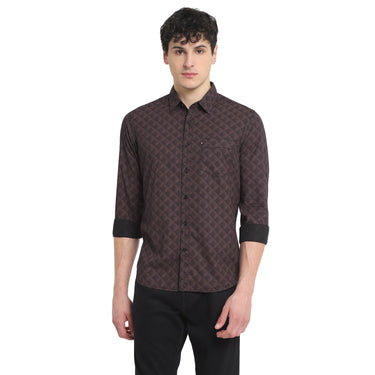 Red Chief Black/Brown Casual Shirt for Men O-8110078 117