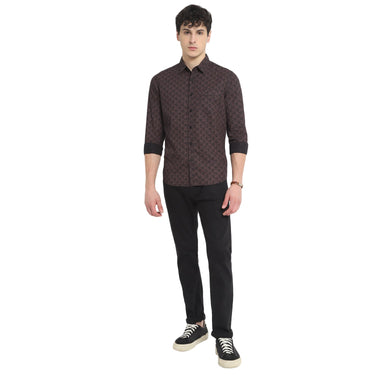 Red Chief Black/Brown Casual Shirt for Men O-8110078 117