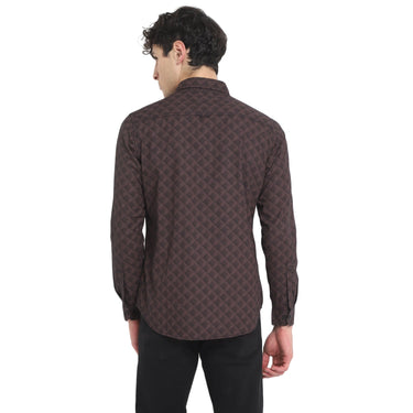 Red Chief Black/Brown Casual Shirt for Men O-8110078 117