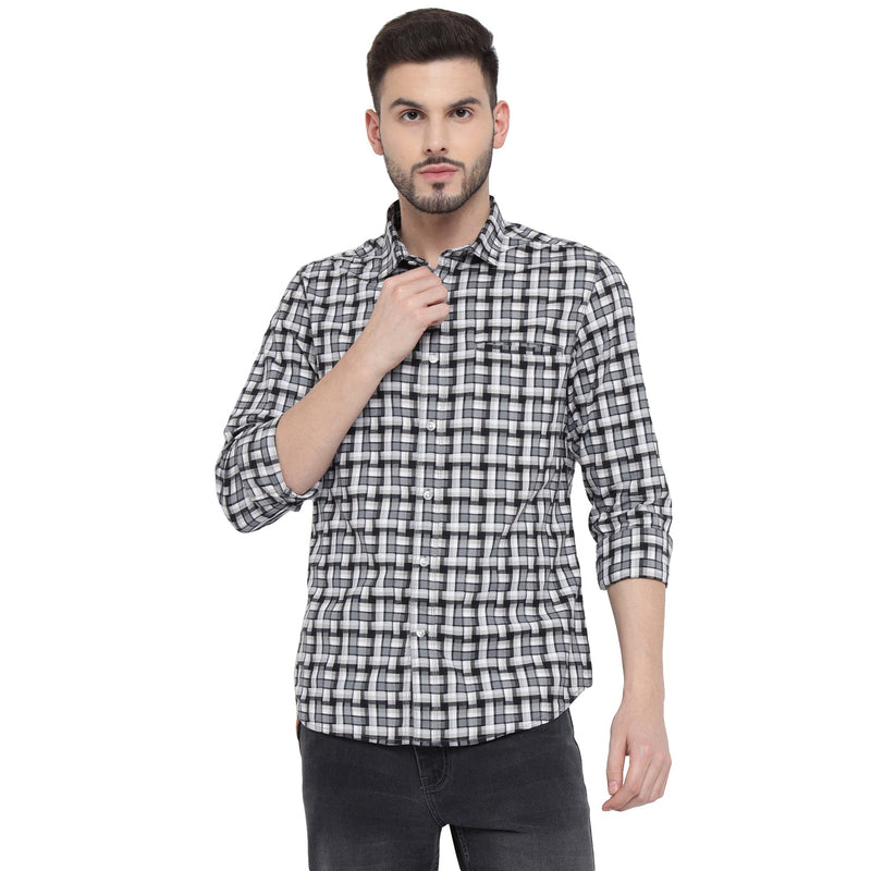 Red Chief Black/White /Grey Casual Shirt for Men O-8110080 G00208