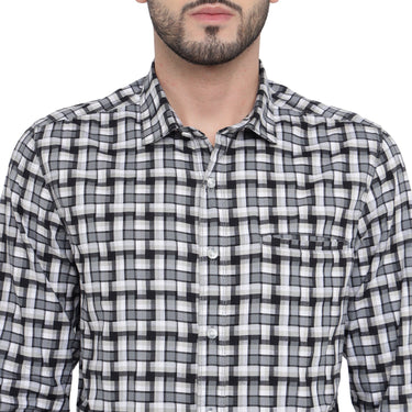 Red Chief Black/White /Grey Casual Shirt for Men O-8110080 G00208
