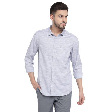 Red Chief White/Gray Casual Shirt for Men O-8110081 085