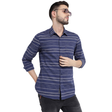 Red Chief Blue Casual Shirt for Men O-8110082 002