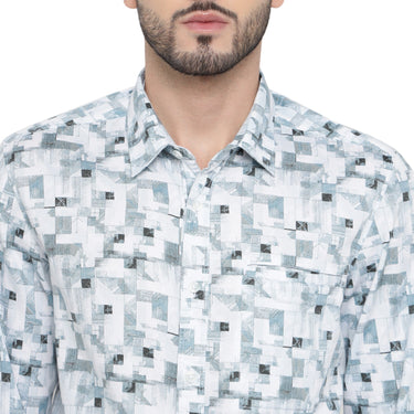 Red Chief Blue/White Casual Shirt for Men O-8110084 1306