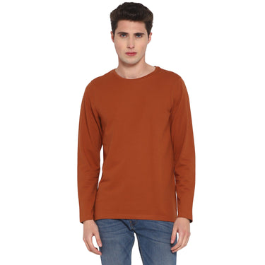 Red Chief Rust Solid T-Shirt for Men O-8220036 022