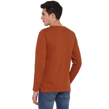 Red Chief Rust Solid T-Shirt for Men O-8220036 022