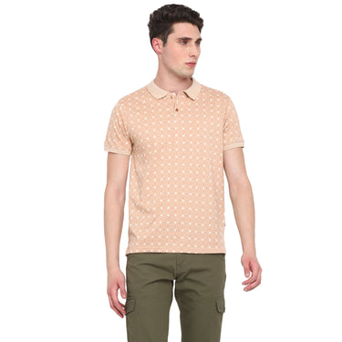 Red Chief Beige Aop Printed T-Shirt for Men O-8220038 026