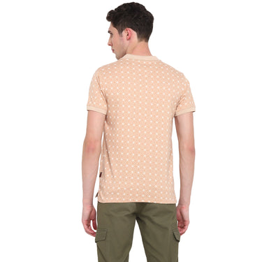 Red Chief Beige Aop Printed T-Shirt for Men O-8220038 026