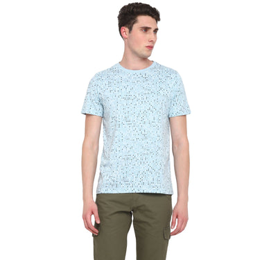 Red Chief Light Blue Aop Printed T-Shirt for Men O-8220041 081