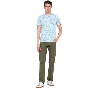 Red Chief Light Blue Aop Printed T-Shirt for Men O-8220041 081