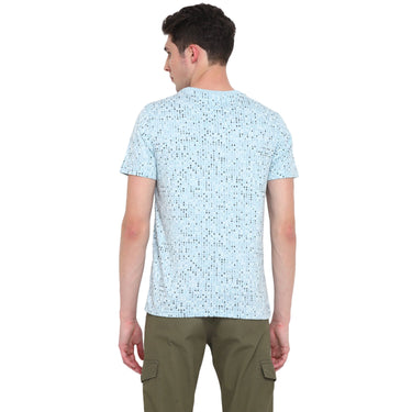 Red Chief Light Blue Aop Printed T-Shirt for Men O-8220041 081