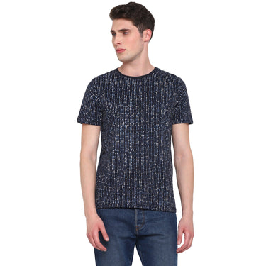 Red Chief Navy Aop Printed T-Shirt for Men O-8220041 156