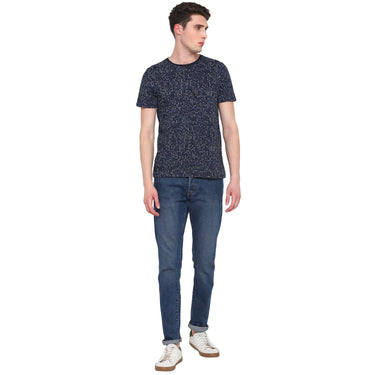 Red Chief Navy Aop Printed T-Shirt for Men O-8220041 156