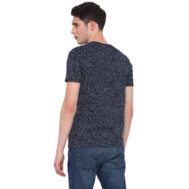 Red Chief Navy Aop Printed T-Shirt for Men O-8220041 156