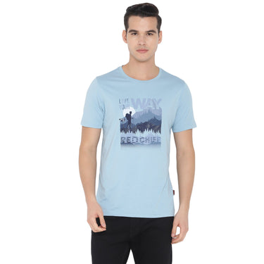 Red Chief Light Blue T-Shirt for Men O-8220050 081
