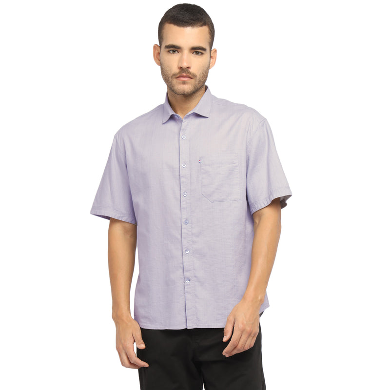 RED CHIEF Gray Cotton Casual Shirt for Men O-8120046 005