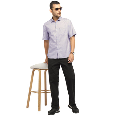 RED CHIEF Gray Cotton Casual Shirt for Men O-8120046 005