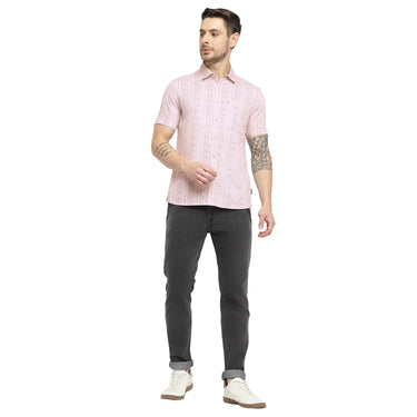RED CHIEF Pink Cotton Casual Shirt for Men O-8120051 C541
