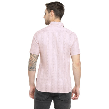 RED CHIEF Pink Cotton Casual Shirt for Men O-8120051 C541