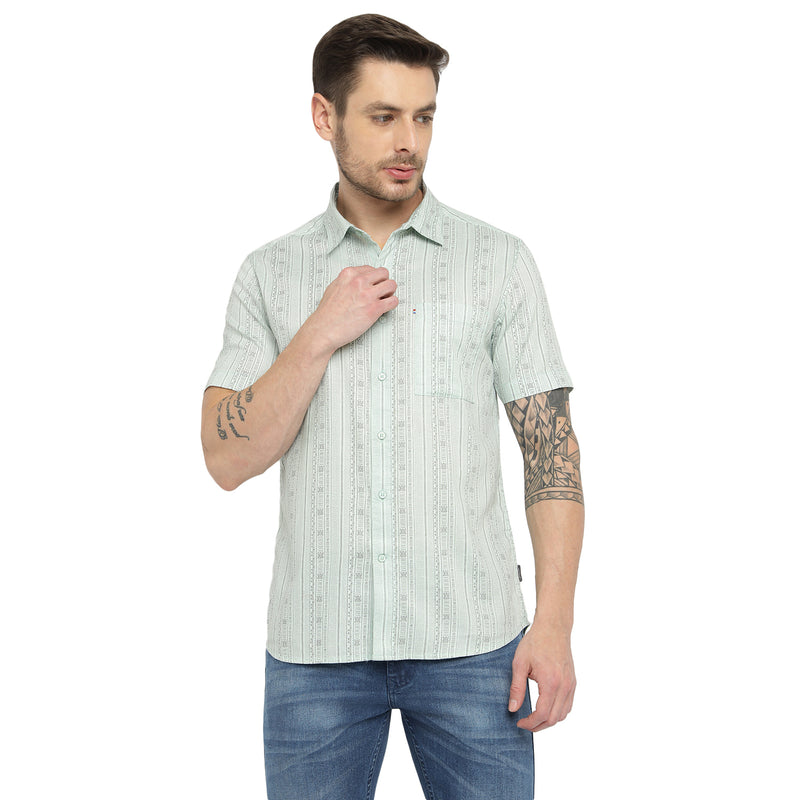 RED CHIEF Mint Cotton Casual Shirt for Men O-8120051 G00176