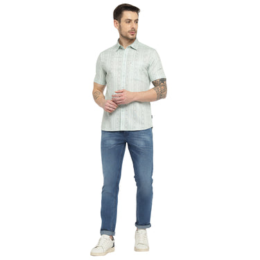 RED CHIEF Mint Cotton Casual Shirt for Men O-8120051 G00176