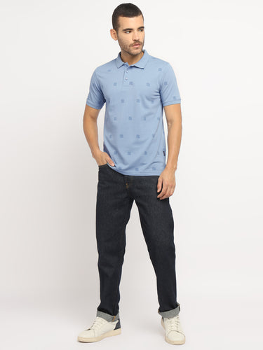 RED CHIEF Blue Cotton Poly T-Shirt for Men O-8220053 002