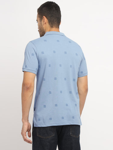 RED CHIEF Blue Cotton Poly T-Shirt for Men O-8220053 002