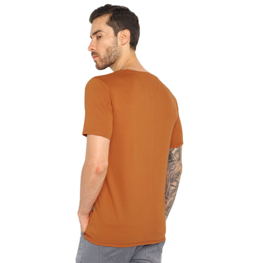 RED CHIEF Rust Cotton Poly T-Shirt for Men O-8220071 022