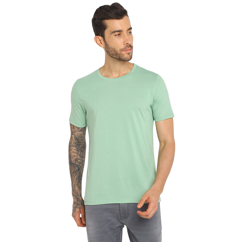 RED CHIEF Green Cotton Poly T-Shirt for Men O-8220071 024
