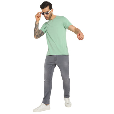RED CHIEF Green Cotton Poly T-Shirt for Men O-8220071 024