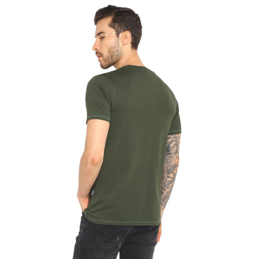 RED CHIEF Olive Cotton Poly T-Shirt for Men O-8220071 124