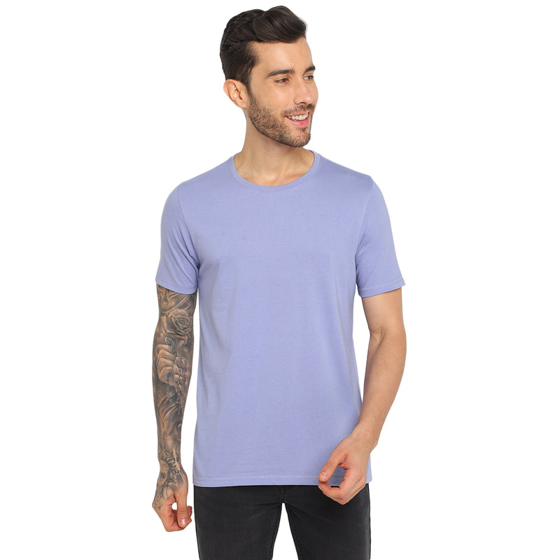RED CHIEF Purple Cotton Poly T-Shirt for Men O-8220071 171