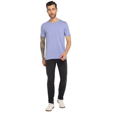 RED CHIEF Purple Cotton Poly T-Shirt for Men O-8220071 171
