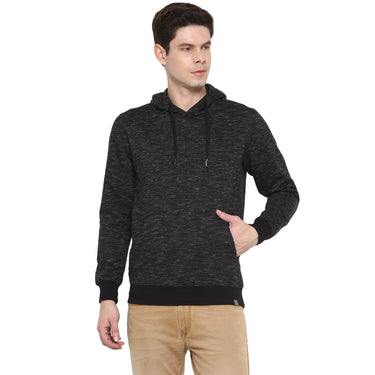 Red Chief Jet Black Texture Sweatshirt for Men O8310007 G0021
