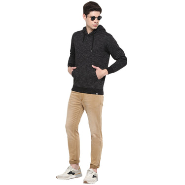 Red Chief Jet Black Texture Sweatshirt for Men O8310007 G0021