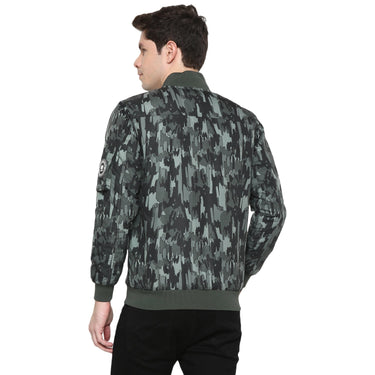 Red Chief Olive Printed Jacket for Men O8310011 124