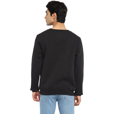 Red Chief Black Solid Sweatshirt for Men O8310019 001