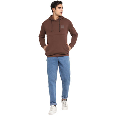 Red Chief Brown Solid Sweatshirt for Men O8310020 003