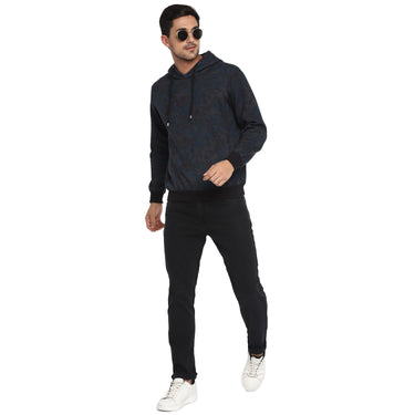 Red Chief Blue Solid Sweatshirt for Men O8310021 002