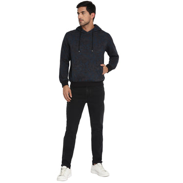 Red Chief Blue Solid Sweatshirt for Men O8310021 002