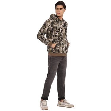 Red Chief Olive Solid Sweatshirt for Men O8310022 G0044