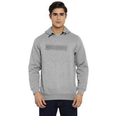 Red Chief Gray Solid Sweatshirt for Men O8310024 005