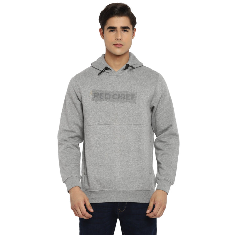 Red Chief Gray Solid Sweatshirt for Men O8310024 005