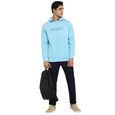 Red Chief Sky Blue Solid Sweatshirt for Men O8310024 060