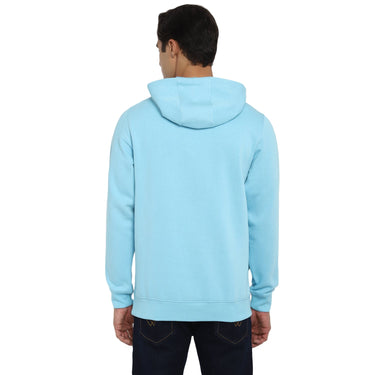 Red Chief Sky Blue Solid Sweatshirt for Men O8310024 060