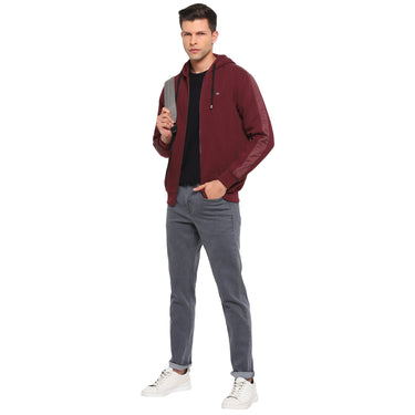 Red Chief Maroon Solid Sweatshirt for Men O8310025 376